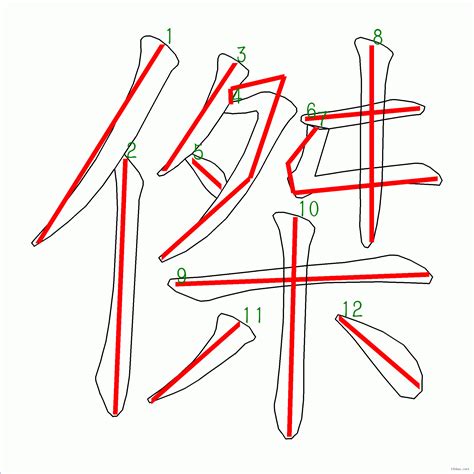 傑幾劃|漢字: 傑的筆畫順序 (“傑”12劃) 